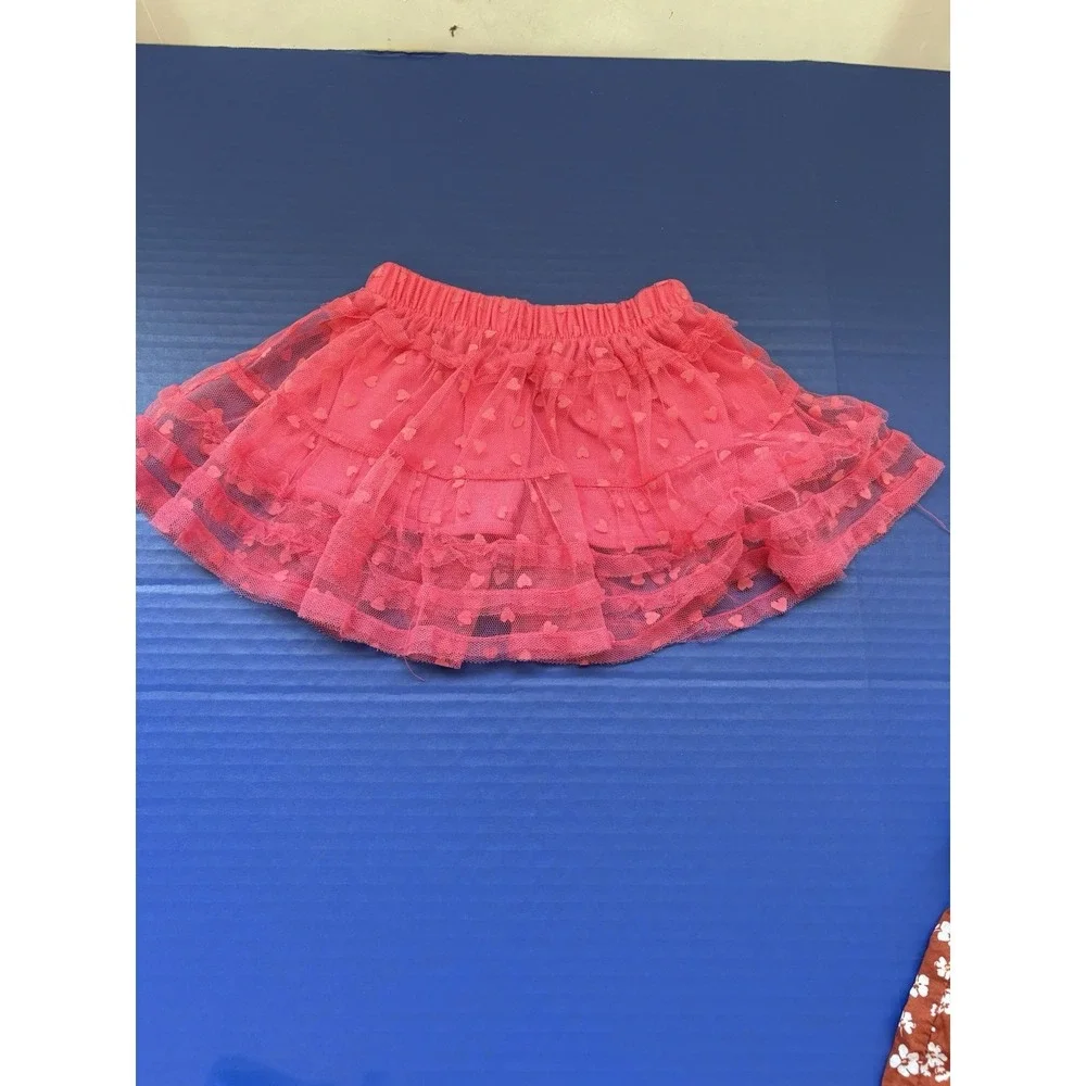 Baby Girl Clothes Lot of 3 – 6M, 18M, 24M – OshKosh Skirt, Pink Tutu, Brown Flor